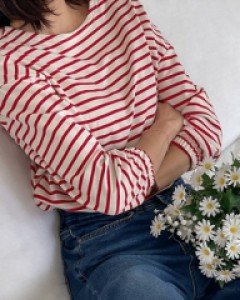 [valyou] May Banding Horizontal Striped T-Shirt