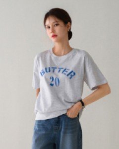 Butter Printed Short-Sleeved Sweatshirt