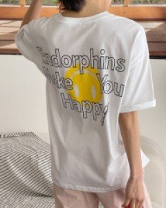 Smile Printed Short-Sleeved T-Shirt