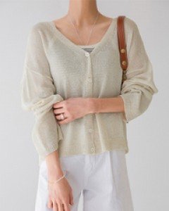 Summer of V-neck cardigan