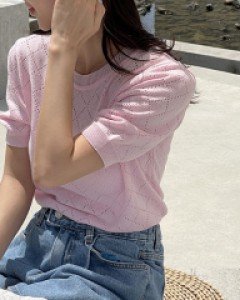 Summer diamond Punching Knitwear