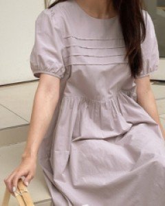 [valyou] Mary Pintuck Puff Dress