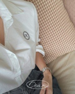[Dear Short Women] Ellie embroidered cropped shirt
