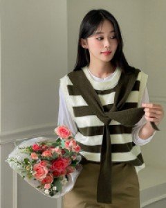 Joy horizontal striped Knitwear Vest