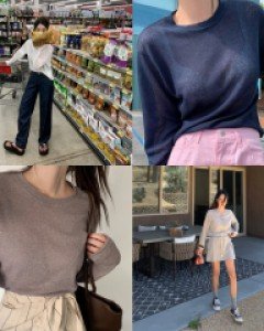 [MADE/오늘출발]시스루니트티 #긴팔니트티 #간절기 #살안타템 #자외선차단 #에어컨바람차단
