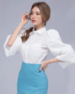 *베이퍼프 블라우스*