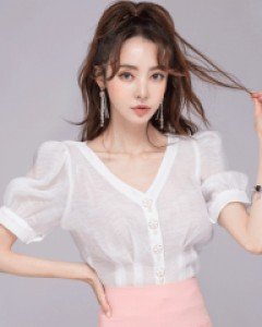 *꽃단추 블라우스*