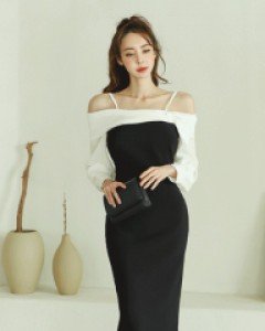 *컬리배색 원피스*