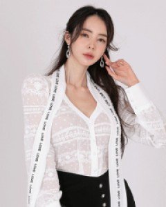*러브타이 블라우스*