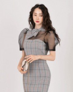 *시스루리본 원피스*