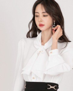 *크로스 타이 블라우스*