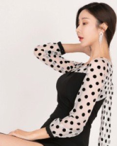 *도트쉬폰 원피스*