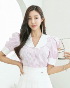 *구름카라 블라우스*