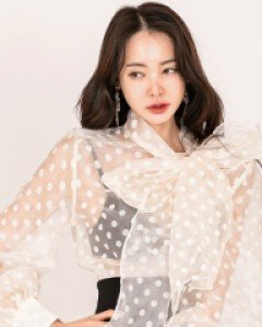 *도트리본 블라우스*