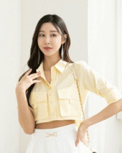 *바비크롭 블라우스*