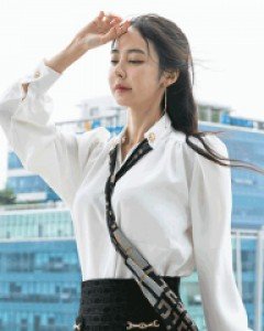 *멤버 스카프 블라우스*