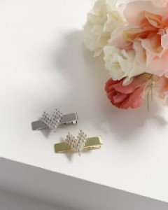 Heart crystal hairpin