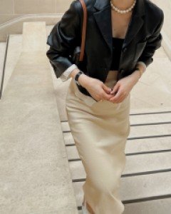 Leather hip jacket （Shipping after  October 28th）