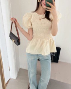 Kendall smoke puff blouse