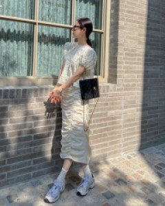 Ella string shirring skirt