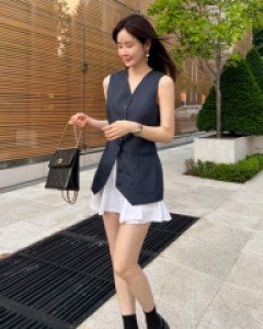 Sally linen bizo vest