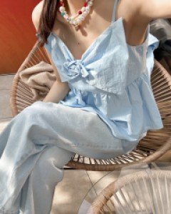 Corsage ribbon bustier