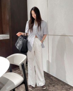 Made su:wide cotton pants