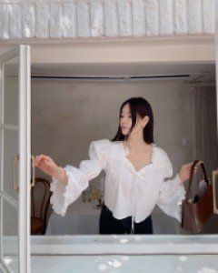 Quincy shirring blouse