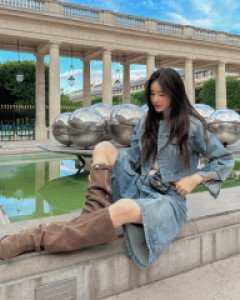 Nocollar denim jacket