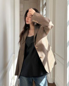 Wool glen check jacket