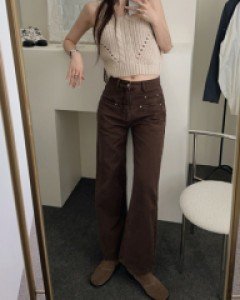 Casty straight pants