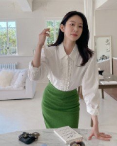 Verdi shirring blouse