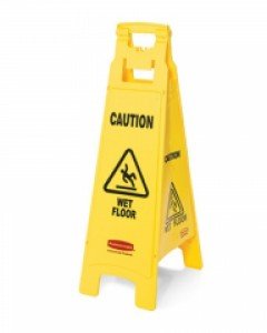 러버메이드 미끄럼주의 접이식 안전표지판 대형