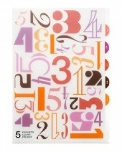 5포켓 클리어 폴더(A4) 넘버 퍼즐-레드