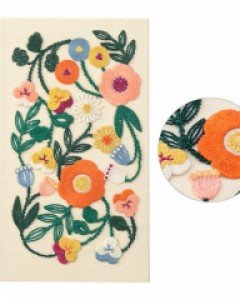 5년일기 자수플라워 - 베이지