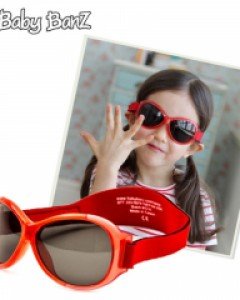 [베이비반즈]유아동 UV 레트로반즈 밴드형 선글라스 - 레드