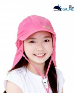 [썬글레이드] 오리지널 UV 플랩캡 아동 썬캡 휘슬스타퍼 - 핑크