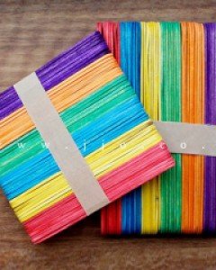 컬러나무막대50개