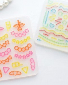 체인컨페티몰드2종 (E박스)/레진아트실리콘몰드