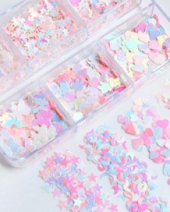 6칸파츠세트-핑크홀로그램 (O-161)