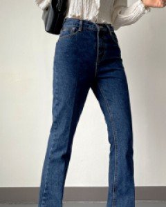 롱라인 와이드 부츠컷청바지 (진청/연청)