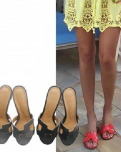 네비아 슬리퍼_2color명품스타일로 송아지가죽으로 제작!!안정감있는 6cm굽으로 부담없이 편해애요