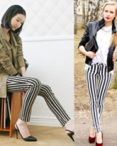 라라스트라이프_2color세로 스트라이프 팬츠포인트로 좋은 핫 아이템