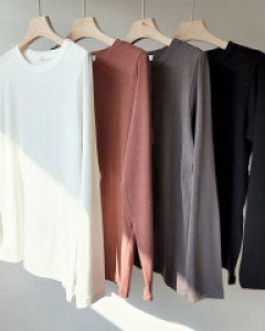 무지기본라운드티기본스타일로 가볍게 입기 좋아요~간절기 필수 아이템!