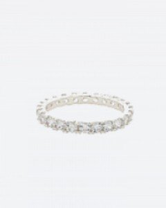 [925silver] 슬림눈꽃송이큐빅 실버 반지