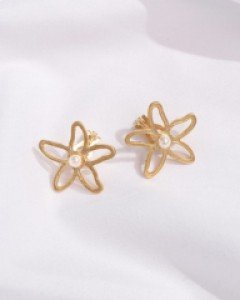 진주데이지 버튼 나사형 귀찌