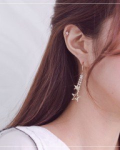 밤하늘별똥별 링 귀찌