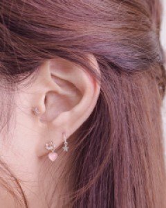 미니싸인 귓바퀴 귀걸이 (실버) (낱개)