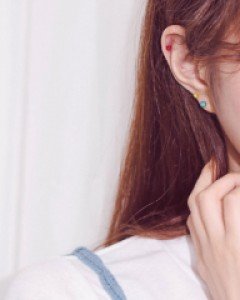 미니큐빅컬러볼 피어싱 (3mm) (낱개)