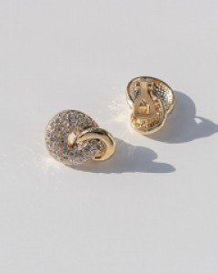 더블 라운드 버튼 귀찌